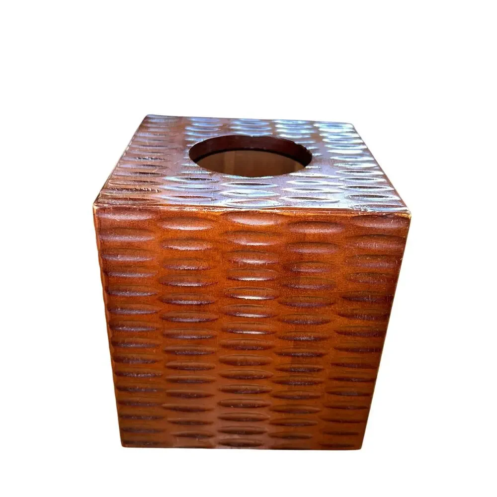 African Queen carved Solid Wood Tissue Box Linens-n-things